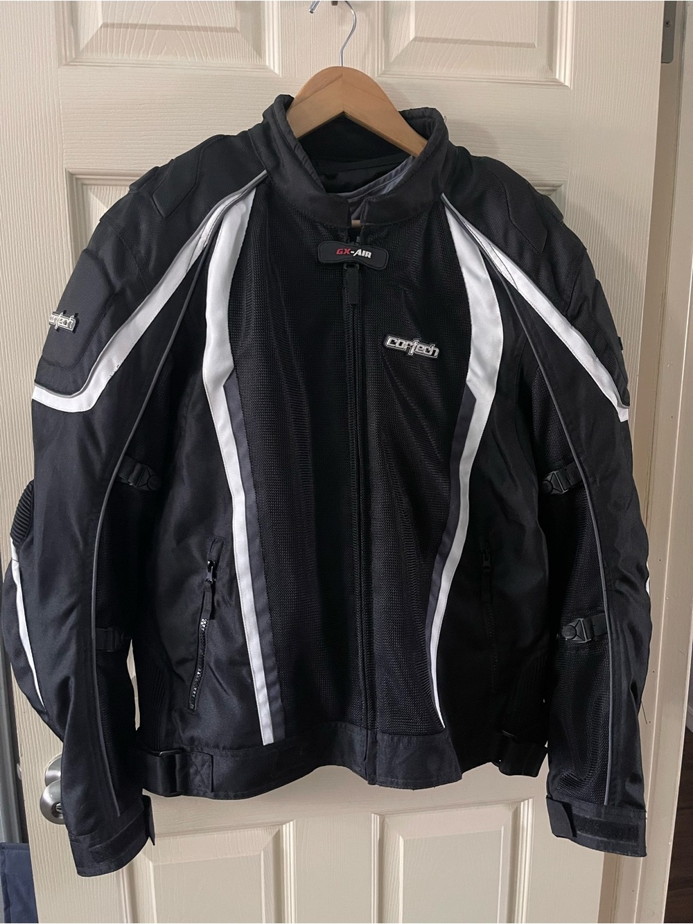 Cortech GX-Air Men's Black and White Motorcycle Jacket